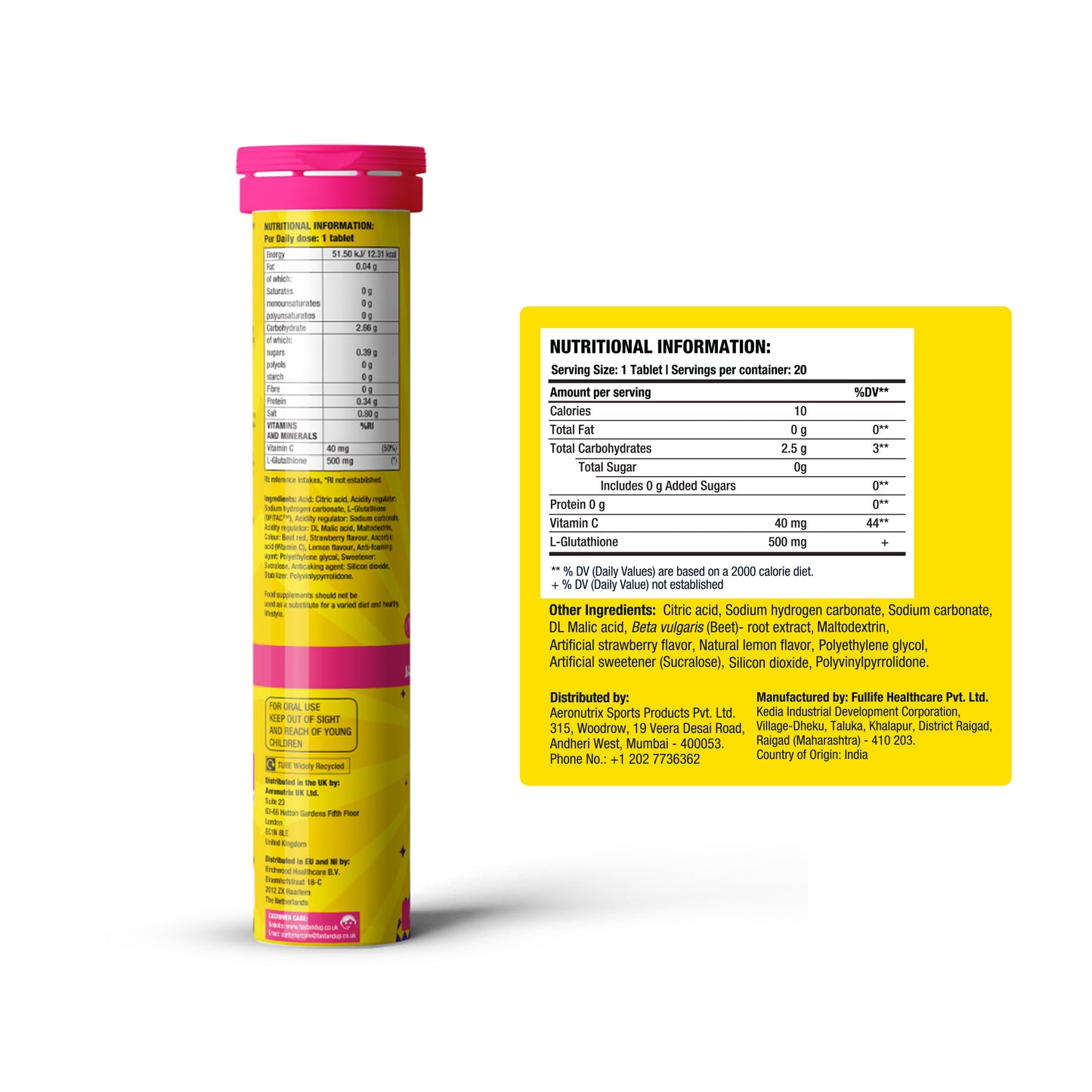 Chicnutrix Glow - For Healthier, More Radiant Skin - Strawberry & Lemon