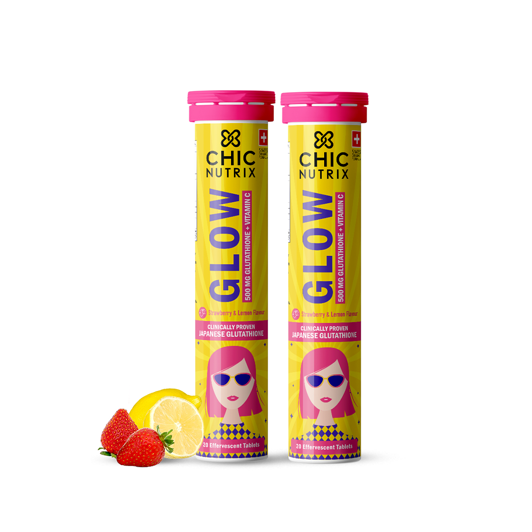 fast and up glutathione Chic Nutrix Glow It contains 90% pure liposome I Gluta White Supreme 1500000 mg