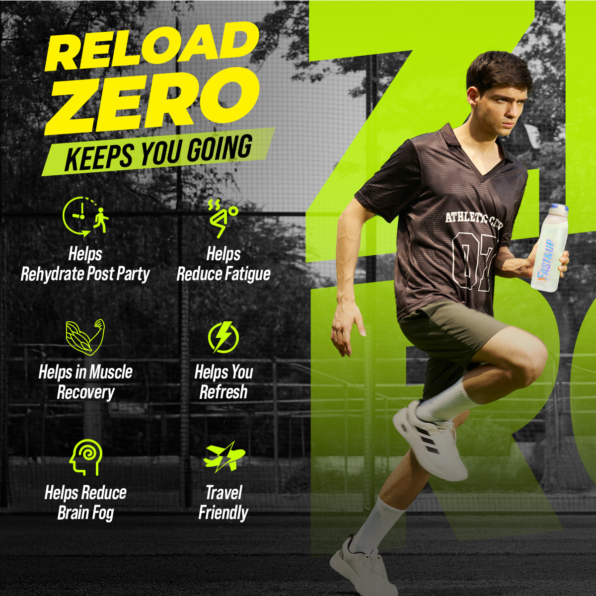 Reload Zero Sugar & Calories - Instant Energy & Hydration Tablets – Lemon & Lime Flavour Pack of 4