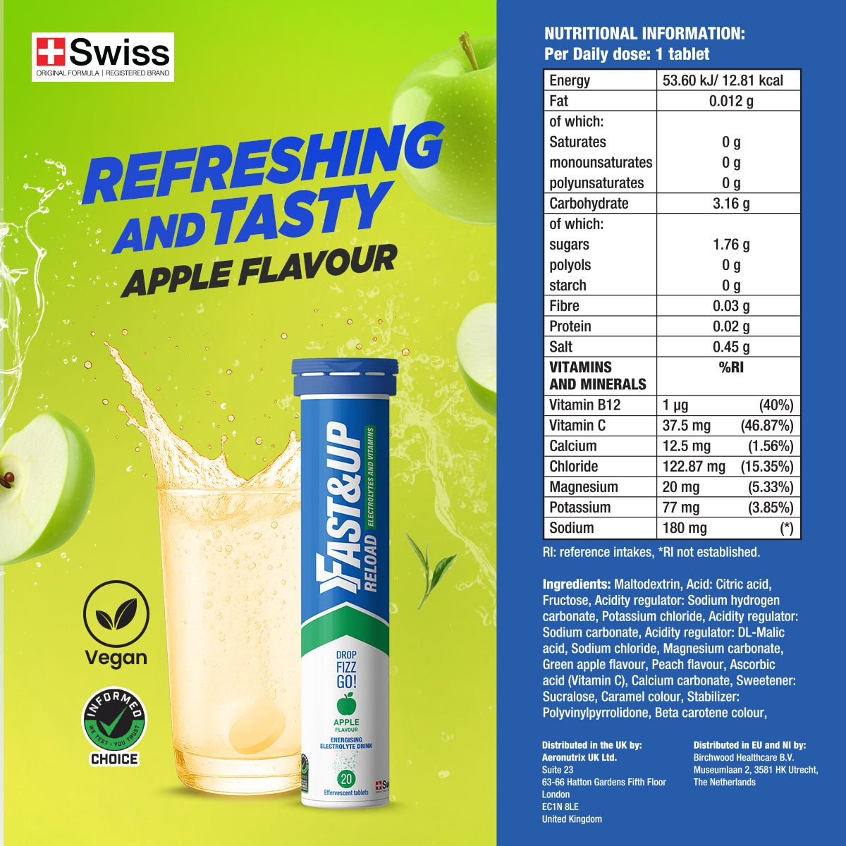 Fastandup Reload Apple Nutritional Information
