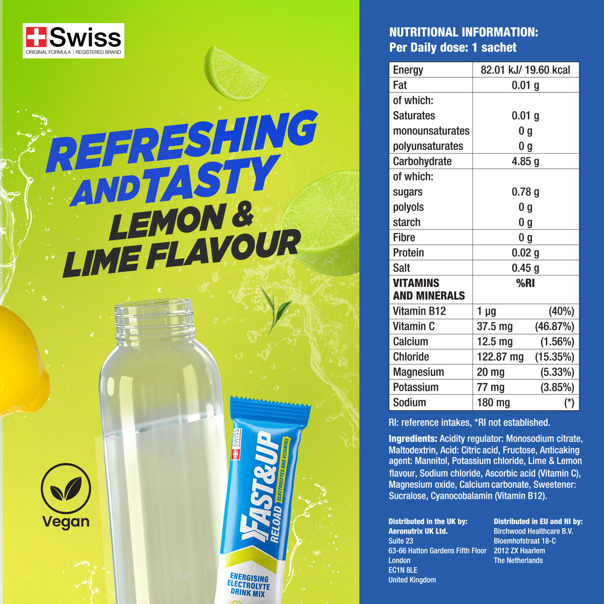 Reload – Instant Electrolyte & Hydration Drink Mix - Lime & Lemon
