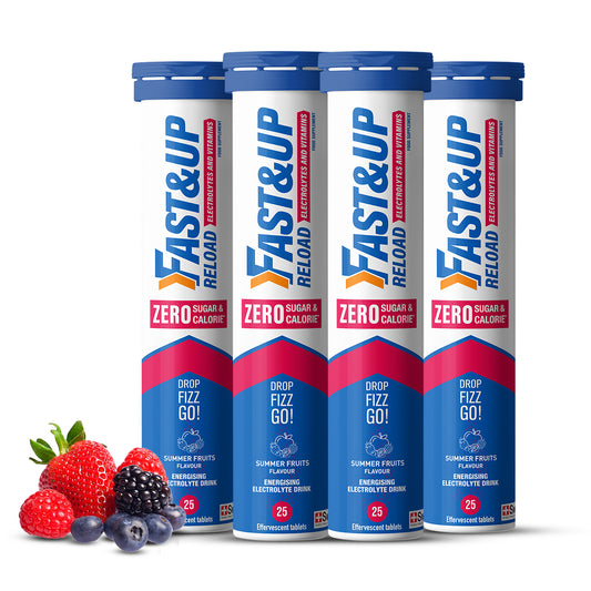 Reload Zero Sugar & Calories - Instant Energy & Hydration Tablets – Summer Fruits Flavour Pack of 4