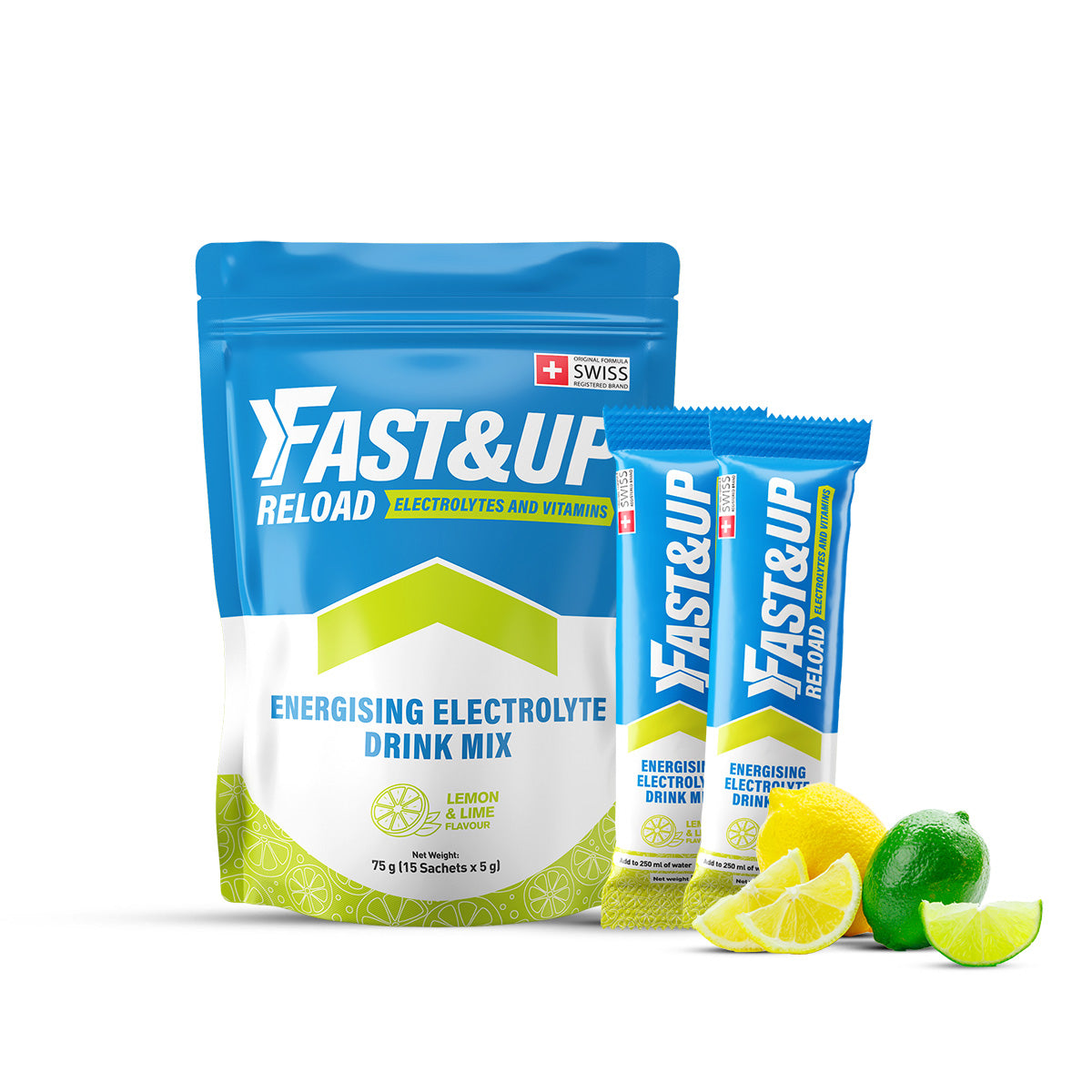 Fast&Up Reload - Instant Electrolyte & Hydration Drink Mix - Lime & Lemon