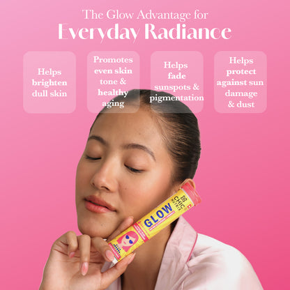 Glow Glutathione Tablets for Skin Brightening – Strawberry & Lemon Flavour, Pack of 2