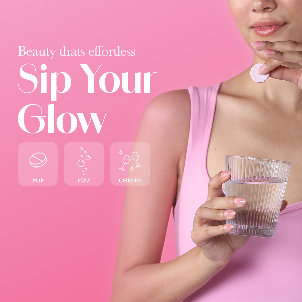 Glow Glutathione Tablets for Skin Brightening – Strawberry & Lemon Flavour, Pack of 2