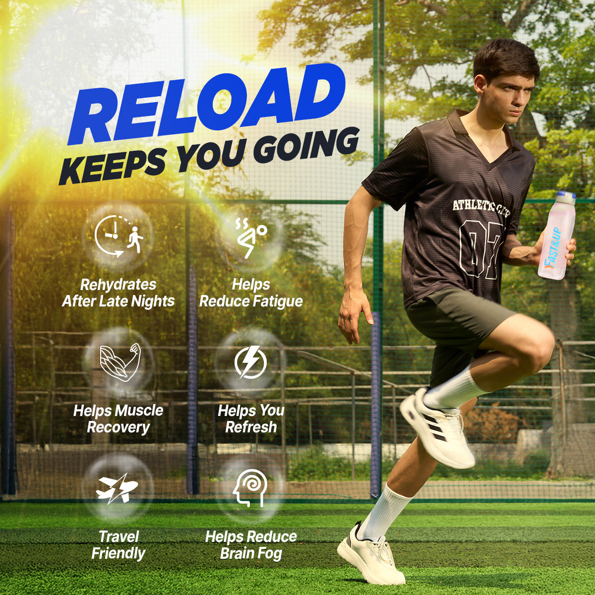 Fast&Up Reload - Instant Electrolyte & Hydration Drink Mix - Lime & Lemon