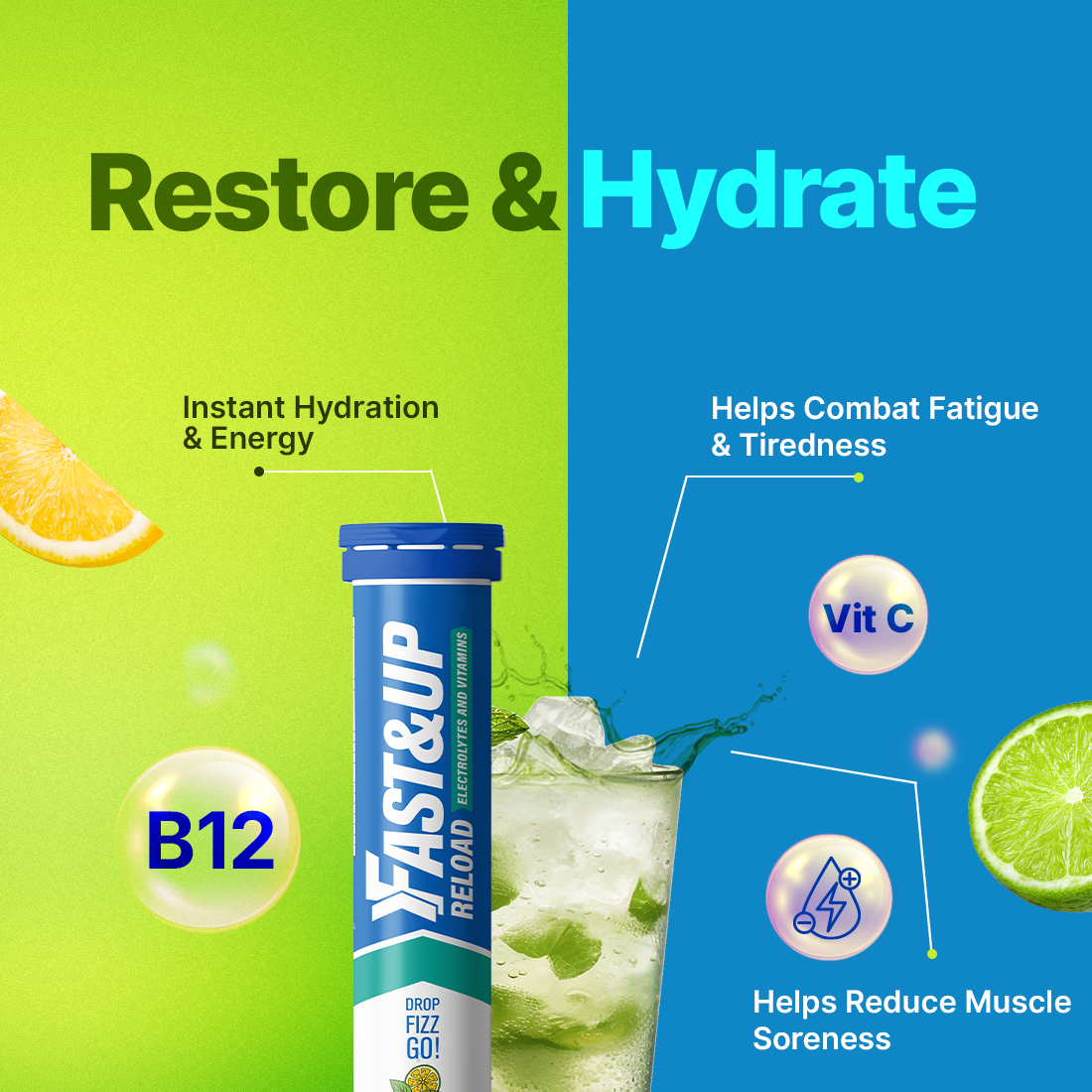 Fast&Up Reload - Instant Electrolytes & Hydration