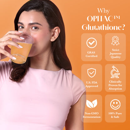 Glow Glutathione Tablets for Skin Brightening – Orange Flavour, Pack of 1