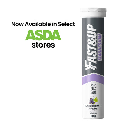 Fast&Up Magnesium + Zinc - For Sleep, Stress & Muscle Recovery - Blackcurrant & Lime Flavour - 20 days pack