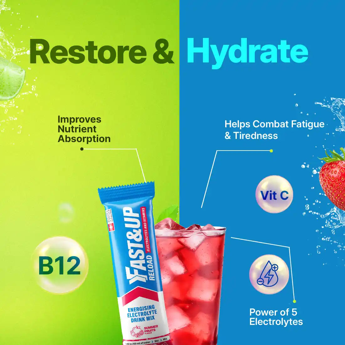 Fast&Up Reload - Instant Electrolyte & Hydration Drink Mix