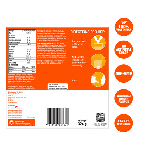 Fast&Up Vitamin C, D3 & Zinc
