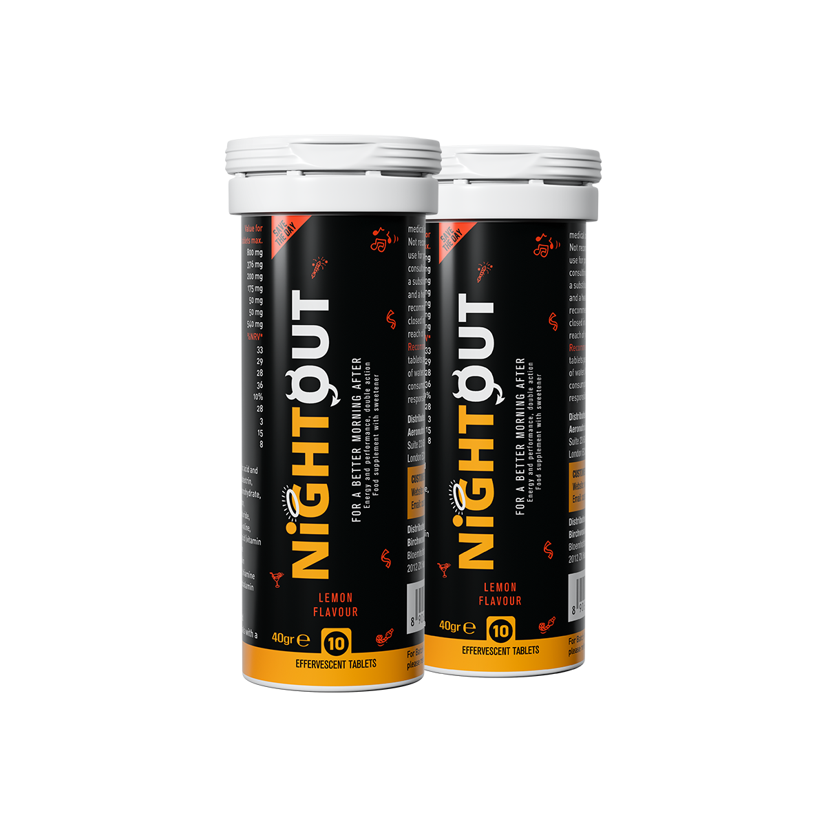 Nightout Recovery Drink - For A Better Morning After - Fizzy Lemon Flavour Pack of 2